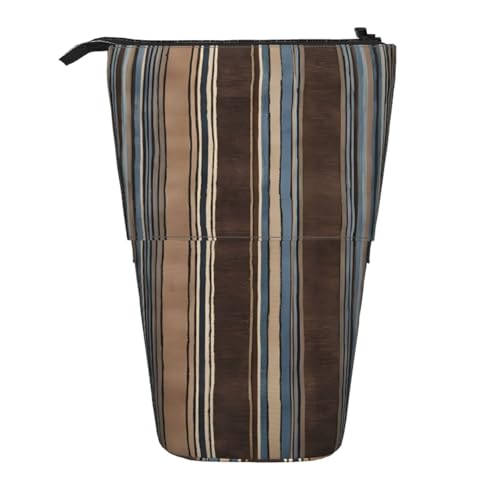 ESNAIUVCD Federmäppchen mit buntem Streifendruck, personalisierbar, personalisierbar, für Studenten, Kinder, Erwachsene, für Schule, Büro von ESNAIUVCD