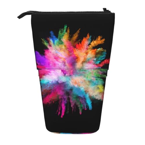 ESNAIUVCD Federmäppchen mit farbigem Explosionsdruck, personalisierbar, personalisierbar, für Studenten, Kinder, Erwachsene, für Schule, Büro von ESNAIUVCD