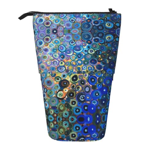 ESNAIUVCD Federmäppchen mit farbigem Maldruck, personalisierbar, einziehbar, personalisierbar, für Studenten, Kinder, Erwachsene, für Schule, Büro von ESNAIUVCD