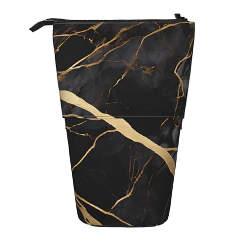 ESNAIUVCD Federmäppchen mit farbigem Marmordruck, personalisierbar, einziehbar, personalisierbar, für Studenten, Kinder, Erwachsene, für Schule, Büro von ESNAIUVCD