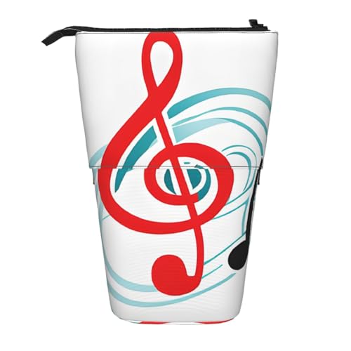 ESNAIUVCD Federmäppchen mit farbigem Musikdruck, personalisierbar, einziehbar, personalisierbar, für Studenten, Kinder, Erwachsene, für Schule, Büro von ESNAIUVCD