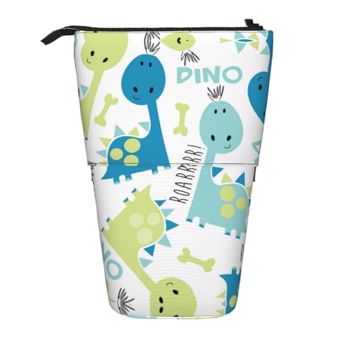 ESNAIUVCD Federmäppchen mit niedlichem Dinosaurier-Druck, personalisierbar, personalisierbar, für Studenten, Kinder, Erwachsene, für Schule, Büro von ESNAIUVCD
