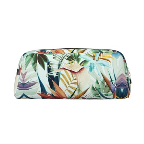 ESNAIUVCD Federmäppchen mit tropischen Blättern, Reißverschluss, großes Federmäppchen, Arbeit, Reisen, multifunktionales Federmäppchen, Make-up-Tasche, silber, Einheitsgröße, Kosmetikkoffer ESNAIUVCD Federmäppchen mit tropischen Blättern, Reißverschluss, großes Federmäppchen, Arbeit, Reisen, multifunktionales Federmäppchen, Make-up-Tasche, silber, Einheitsgröße, Kosmetikkoffer von ESNAIUVCD
