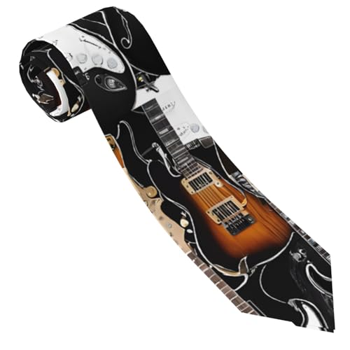 ESNAIUVCD Herren-Krawatte mit Akustik- und Gitarren-Druck, bedruckte Krawatte, formelle Party, Hochzeit, Geschenk, Krawatten für Männer, Schwarz , Einheitsgröße ESNAIUVCD Herren-Krawatte mit Akustik- und Gitarren-Druck, bedruckte Krawatte, formelle Party, Hochzeit, Geschenk, Krawatten für Männer, Schwarz , Einheitsgröße von ESNAIUVCD