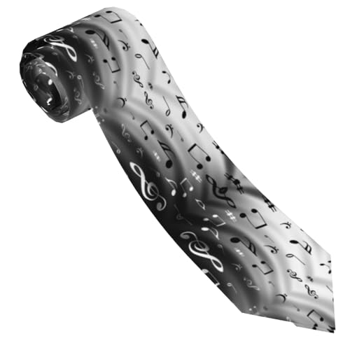 ESNAIUVCD Herren-Krawatte mit Musiknoten-Druck, bedruckte Krawatte, formelle Party, Hochzeit, Geschenk, Krawatten für Männer, Schwarz , Einheitsgröße ESNAIUVCD Herren-Krawatte mit Musiknoten-Druck, bedruckte Krawatte, formelle Party, Hochzeit, Geschenk, Krawatten für Männer, Schwarz , Einheitsgröße von ESNAIUVCD