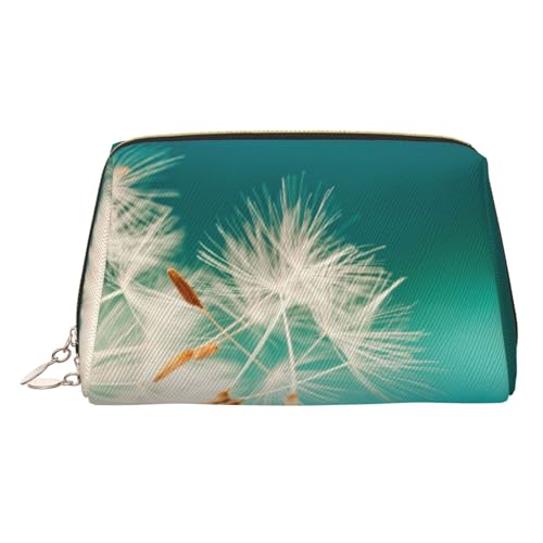 ESNAIUVCD Kosmetiktasche mit flauschigem Blumendruck, Kosmetiktasche, Damen-Kosmetiktasche aus PU-Leder mit Handschlaufe, Reise-Kulturbeutel, Make-up-Tasche, gold, Einheitsgröße von ESNAIUVCD