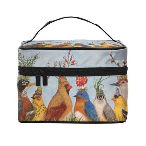 ESNAIUVCD Kulturbeutel mit Tiermotiv, groß, Kosmetiktasche, Reise-Make-up-Tasche, Organizer für Damen, Schwarz , Einheitsgröße, Kosmetikkoffer von ESNAIUVCD