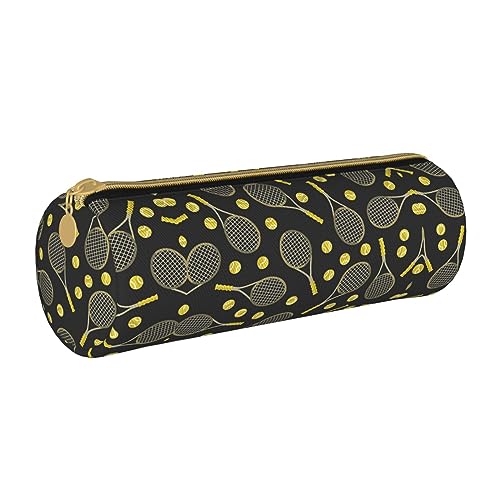 ESNAIUVCD Lustiges Federmäppchen aus Leder mit zylindrischem Reißverschluss, hochwertiges PU-Leder, multifunktionale Schreibwarenaufbewahrung, geeignet für Studenten, weiß, Einheitsgröße, von ESNAIUVCD