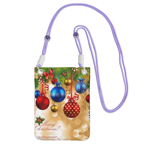 ESNAIUVCD Merry Christmas Print Tragen Sie eine Handytasche diagonal, Crossbody-Tasche, geeignet zum Tragen von Handywechsel, etc, violett, Einheitsgröße ESNAIUVCD Merry Christmas Print Tragen Sie eine Handytasche diagonal, Crossbody-Tasche, geeignet zum Tragen von Handywechsel, etc, violett, Einheitsgröße von ESNAIUVCD