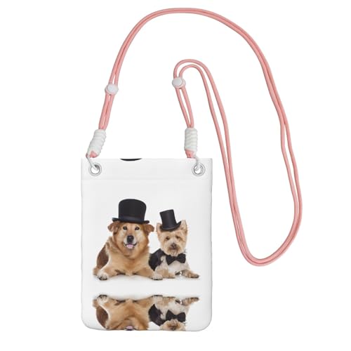 ESNAIUVCD Niedlicher Hundeaufdruck trägt eine Handytasche diagonal, Crossbody-Tasche, geeignet zum Tragen von Handywechsel, etc, rose, Einheitsgröße ESNAIUVCD Niedlicher Hundeaufdruck trägt eine Handytasche diagonal, Crossbody-Tasche, geeignet zum Tragen von Handywechsel, etc, rose, Einheitsgröße von ESNAIUVCD