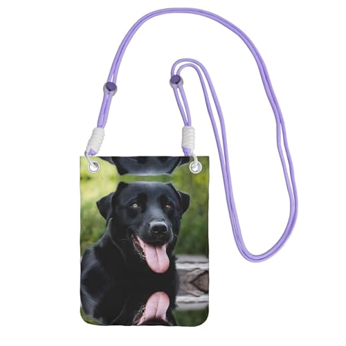 ESNAIUVCD Rottweiler-Tapetendruck trägt eine Handytasche diagonal, Crossbody-Tasche, geeignet zum Tragen von Handywechsel, etc, violett, Einheitsgröße von ESNAIUVCD