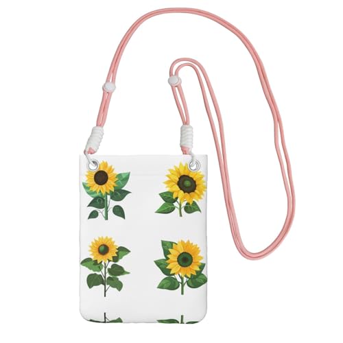 ESNAIUVCD Sonnenblumen-Druck trägt eine Handytasche diagonal, Crossbody-Tasche, geeignet zum Tragen von Handywechsel, etc, rose, Einheitsgröße ESNAIUVCD Sonnenblumen-Druck trägt eine Handytasche diagonal, Crossbody-Tasche, geeignet zum Tragen von Handywechsel, etc, rose, Einheitsgröße von ESNAIUVCD