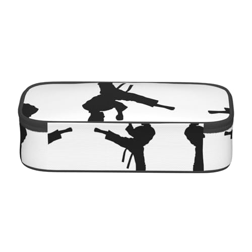 ESNAIUVCD Taekwondo Federmäppchen mit Kampfsport-Aufdruck für Kinder, Schulstifte, großes Fassungsvermögen, für Grundschule, Schreibwarenbeutel von ESNAIUVCD