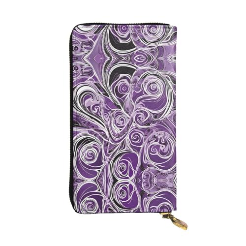 ESNAIUVCD The Sea Witch Inspired Print Genuine Leather Women's,Mens Wallets,Multi-Functionclutch Purse,Zip Around Large Travel ​Mobile Phone Long ​Money Purses, Schwarz , Einheitsgröße von ESNAIUVCD