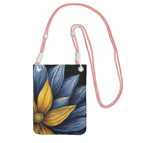 ESNAIUVCD Türkisblau-goldener Blumendruck trägt eine Handytasche diagonal, Crossbody-Tasche, geeignet zum Tragen von Handywechsel, etc, rose, Einheitsgröße ESNAIUVCD Türkisblau-goldener Blumendruck trägt eine Handytasche diagonal, Crossbody-Tasche, geeignet zum Tragen von Handywechsel, etc, rose, Einheitsgröße von ESNAIUVCD