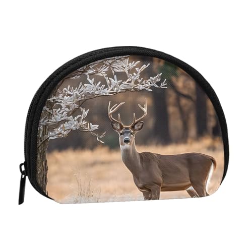 Free Whitetail Deer Print Portable Mini Storage Bag Shell Shaped Wallet Small Coin Wallet Shell Storage Bag von ESNAIUVCD