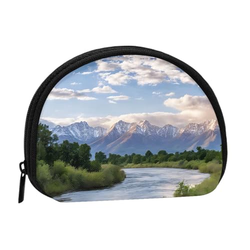 Grand Teton National Park Print Tragbare Mini-Aufbewahrungstasche Muschelförmige Geldbörse Kleine Münzgeldbörse Muschel Aufbewahrungstasche von ESNAIUVCD