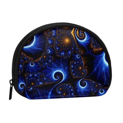 Klassische blaue bedruckte Mini-Aufbewahrungstasche, Muschelform, kleine Münzgeldbörse, Muschel-Aufbewahrungstasche von ESNAIUVCD