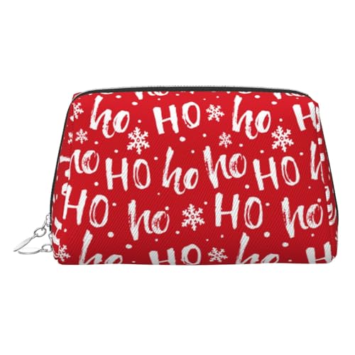 Kosmetiktasche mit weihnachtlichem Hintergrund, Kosmetiktasche, Damen-Kosmetiktasche aus PU-Leder mit Handschlaufe, Reise-Kulturbeutel, Make-up-Tasche, silber, Einheitsgröße von ESNAIUVCD