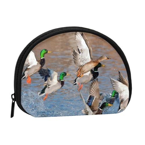 Mallard Ducks Print Portable Mini Storage Bag Shell Shaped Wallet Small Coin Wallet Shell Storage Bag von ESNAIUVCD