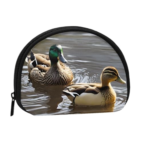Mallard Tragbare Mini-Aufbewahrungstasche mit Entenmotiv, Muschelform, kleine Münzgeldbörse, Muschel-Aufbewahrungstasche von ESNAIUVCD