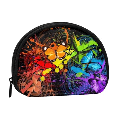 Mini-Aufbewahrungstasche mit Graffiti-Schmetterling-Druck, tragbar, Muschelform, kleine Münzgeldbörse, Muschel-Aufbewahrungstasche von ESNAIUVCD
