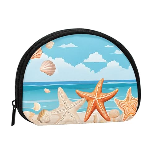 Muscheln Sanddruck Tragbare Mini-Aufbewahrungstasche Muschelförmige Geldbörse Kleine Münzgeldbörse Muschel Aufbewahrungstasche von ESNAIUVCD