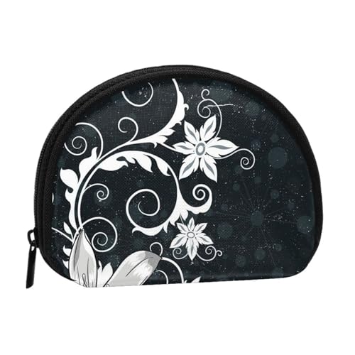 Neuheit Boho Abstrakte Blumen Druck Tragbare Mini Aufbewahrungstasche Muschelförmige Brieftasche Kleine Münzgeldbörse Muschel Aufbewahrungstasche von ESNAIUVCD