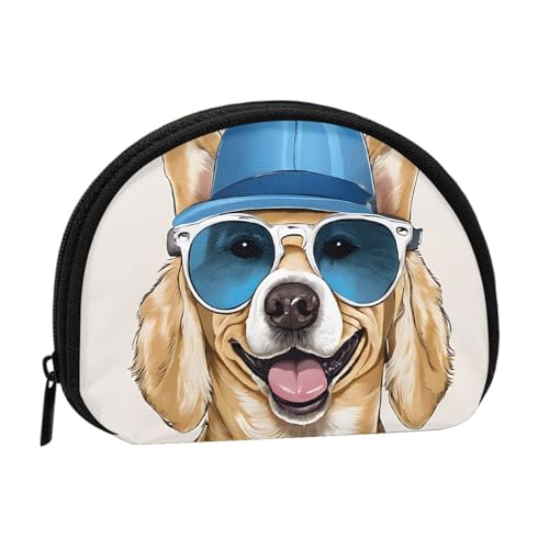 Niedliche französische Bulldogge Druck Tragbare Mini-Aufbewahrungstasche Muschelförmige Geldbörse Kleine Münzgeldbörse Muschel Aufbewahrungstasche von ESNAIUVCD