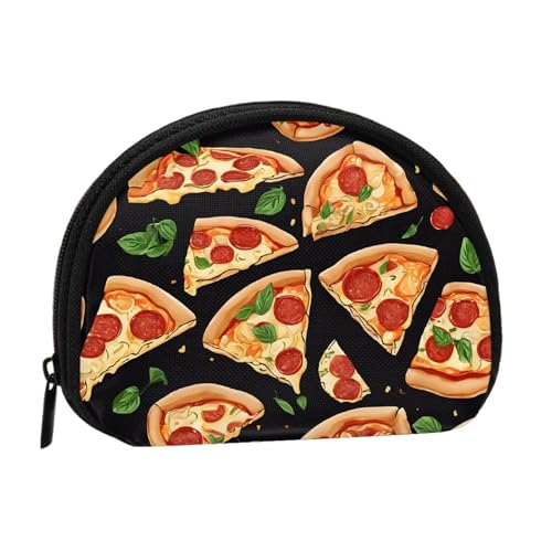 Pizza 3D-Druck Tragbare Mini-Aufbewahrungstasche Muschelförmige Geldbörse Kleine Münzgeldbörse Muschel Aufbewahrungstasche von ESNAIUVCD