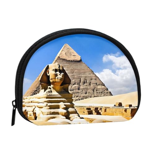 Pyramids of Egypt Print Portable Mini Storage Bag Shell Shaped Wallet Small Coin Wallet Shell Storage Bag von ESNAIUVCD