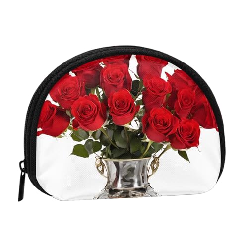 Rote Rosen bedruckte tragbare Mini-Aufbewahrungstasche in Muschelform, kleine Münzgeldbörse, Muschel-Aufbewahrungstasche Rote Rosen bedruckte tragbare Mini-Aufbewahrungstasche in Muschelform, kleine Münzgeldbörse, Muschel-Aufbewahrungstasche von ESNAIUVCD