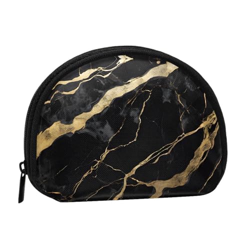 Schwarze Marmor-Druck, tragbare Mini-Aufbewahrungstasche, Muschelform, Geldbörse, kleine Münzgeldbörse, Muschel-Aufbewahrungstasche von ESNAIUVCD