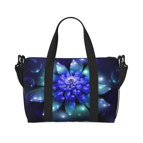 Sporttasche für Damen, Wochenendtasche, Übernachtungstasche, Schultertasche für Damen und Herren, Einheitsgröße, Blau, Schwarz , Einheitsgröße von ESNAIUVCD