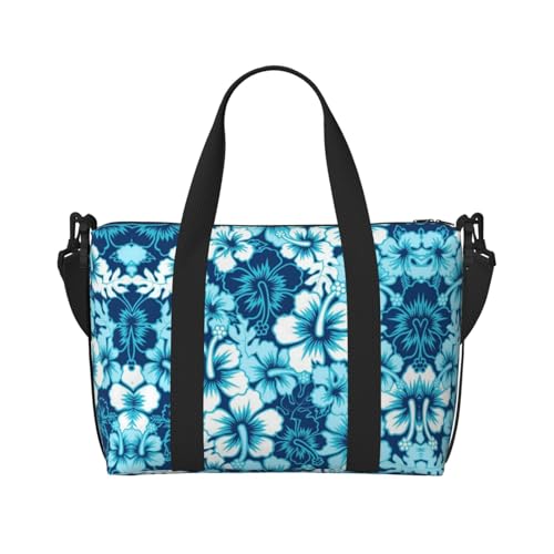 Sporttasche für Damen, Wochenendtasche, Übernachtungstasche, Schultertasche für Damen und Herren, Einheitsgröße, Blau, Schwarz , Einheitsgröße von ESNAIUVCD