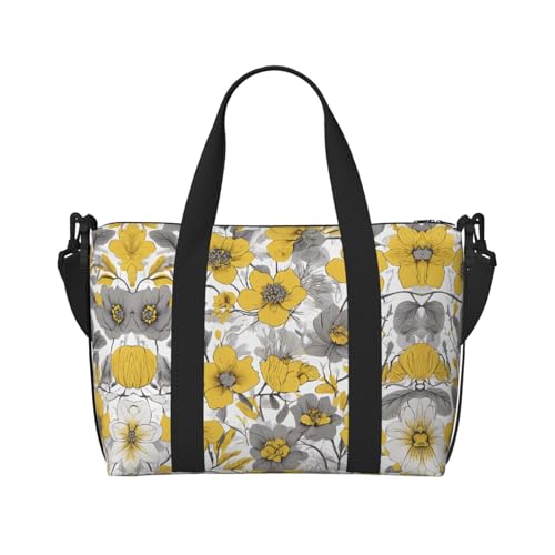 Sporttasche für Damen, Wochenendtasche, Übernachtungstasche, Schultertasche für Damen und Herren, Einheitsgröße, Schwarz , Einheitsgröße von ESNAIUVCD