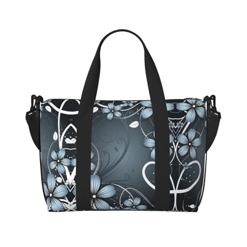 Sporttasche für Damen, Wochenendtasche, Übernachtungstasche, Schultertasche für Damen und Herren, Einheitsgröße, Schwarz , Einheitsgröße von ESNAIUVCD