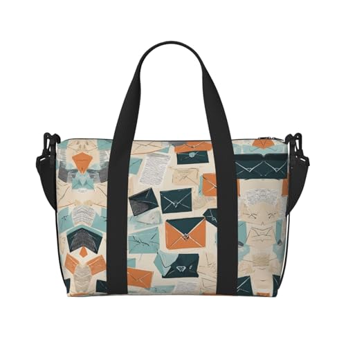 Sporttasche für Damen, Wochenendtasche, Übernachtungstasche, persönliche Gegenstände, Schultertasche für Damen und Herren, Einheitsgröße, Schwarz , Einheitsgröße von ESNAIUVCD