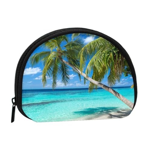 Strandurlaub Sommer Druck Tragbare Mini-Aufbewahrungstasche Muschelförmige Geldbörse Kleine Münzgeldbörse Muschel Aufbewahrungstasche von ESNAIUVCD