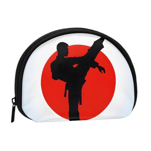 Taekwondo-Design-Druck, tragbare Mini-Aufbewahrungstasche, Muschelform, Geldbörse, kleine Münzgeldbörse, Muschel-Aufbewahrungstasche von ESNAIUVCD