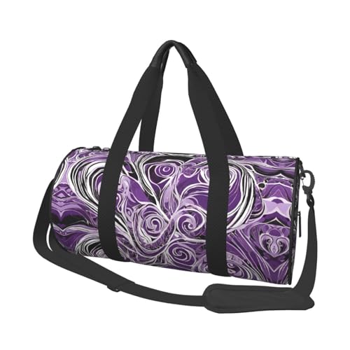 The Sea Witch Inspired Print Travel Duffel Bag, Foldable Gym Bag Overnight Weekend Bags for Women, Large Holdall Bag Cabin Bag for Sports and Travel, Schwarz , Einheitsgröße von ESNAIUVCD