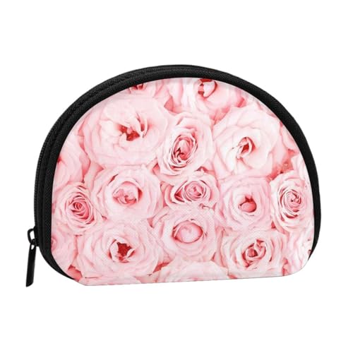 Tragbare Mini-Aufbewahrungstasche, Motiv: frische Rosen, Muschelform, kleine Münzgeldbörse, Muschel-Aufbewahrungstasche von ESNAIUVCD
