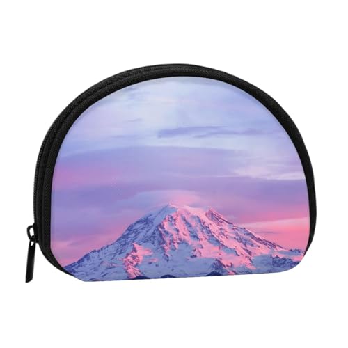 Tragbare Mini-Aufbewahrungstasche in Muschelform, Motiv: Mount at Sunset von ESNAIUVCD