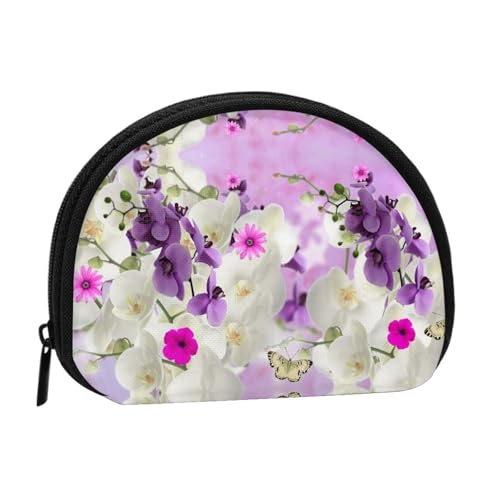 Tragbare Mini-Aufbewahrungstasche in Muschelform mit Blumenmuster, kleine Münzgeldbörse, Muschel-Aufbewahrungstasche von ESNAIUVCD
