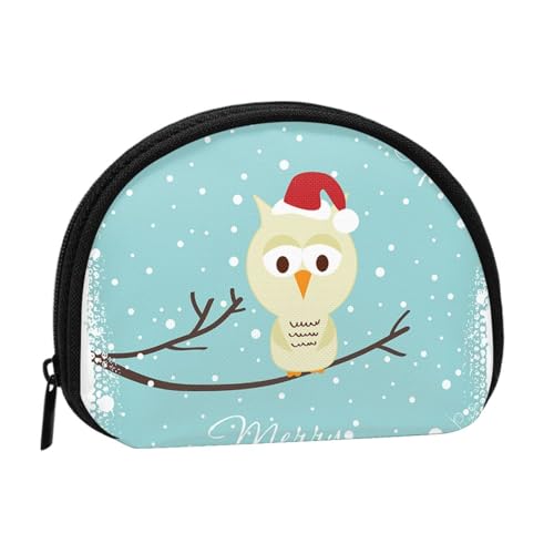 Tragbare Mini-Aufbewahrungstasche mit Aufdruck "Merry Christmas", Muschelform, kleine Münzgeldbörse, Muschel-Aufbewahrungstasche von ESNAIUVCD