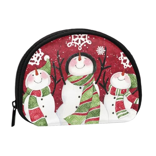 Tragbare Mini-Aufbewahrungstasche mit Aufdruck "Merry Christmas", Muschelform, kleine Münzgeldbörse, Muschel-Aufbewahrungstasche von ESNAIUVCD