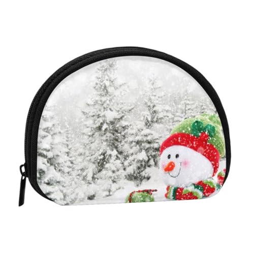 Tragbare Mini-Aufbewahrungstasche mit Aufdruck "Merry Christmas", Muschelform, kleine Münzgeldbörse, Muschel-Aufbewahrungstasche von ESNAIUVCD