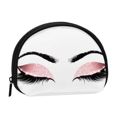 Tragbare Mini-Aufbewahrungstasche mit Augenaufdruck, Muschelform, kleine Münzgeldbörse, Muschel-Aufbewahrungstasche von ESNAIUVCD