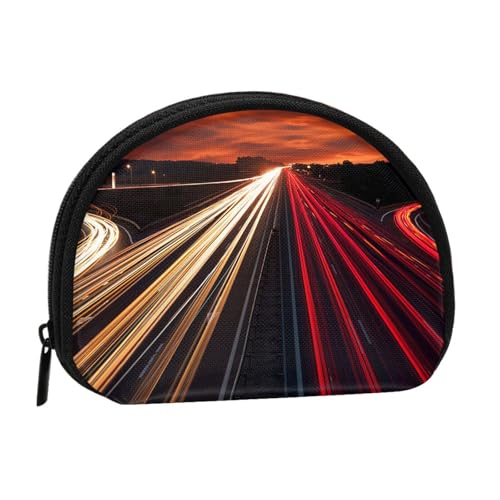 Tragbare Mini-Aufbewahrungstasche mit Autobahn-Lichtdruck, Muschelform, kleine Münzgeldbörse, Muschel-Aufbewahrungstasche von ESNAIUVCD
