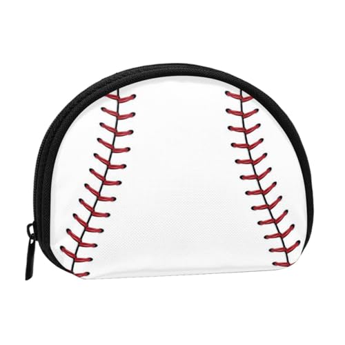 Tragbare Mini-Aufbewahrungstasche mit Baseball-Spitzendruck, Muschelform, kleine Münzgeldbörse, Muschel-Aufbewahrungstasche von ESNAIUVCD